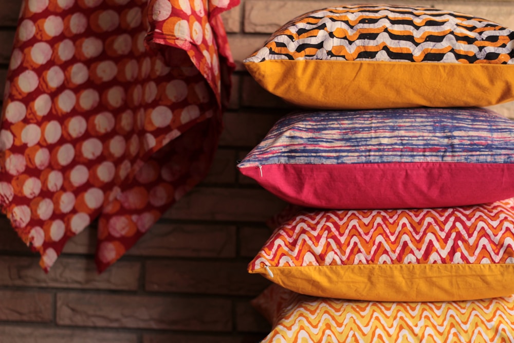 Block print cushion covers